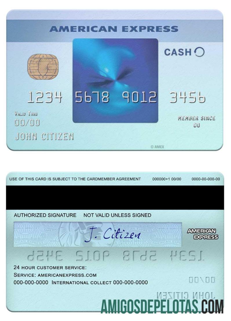 Cartão BlueVine Bank Blue Cash Everyday® dos EUA, Califórnia, da Amex modelo